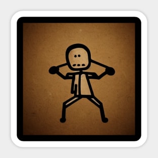 Silly Stick Figure Sticker